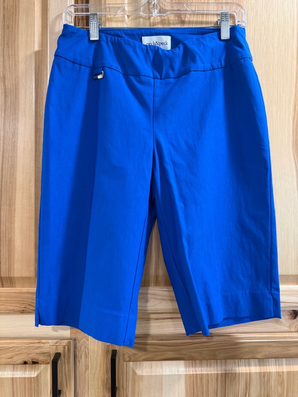Peck & Peck Bright Blue Women's Pull On Stretch Bermuda Shorts Size 6